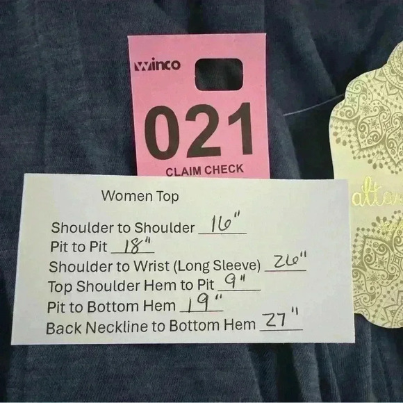 NWT Altar’d State Size S Long Sleeve Ruffle Trim Blue Cotton Tunic Brand New - Picture 11 of 11